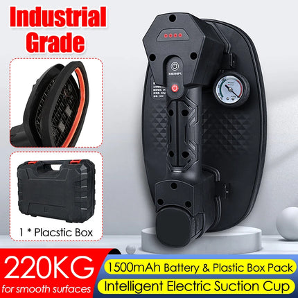 220kg Load Industrial Grade Electric Vacuum Suction Cup Heavy Lifter Granite Glass Tile Suckers Lifting Tool 1500mAh Box Pack