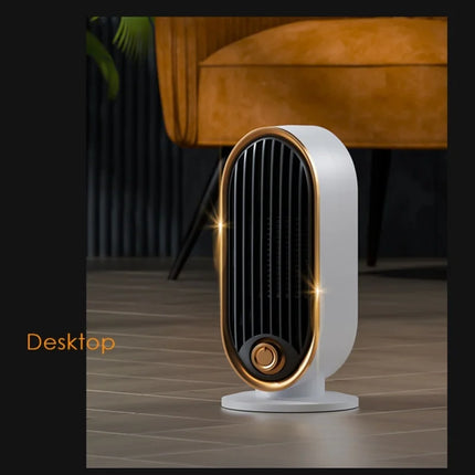 Mini Heater Fan Dual Hot Cold Vertical Portable Desktop Quiet Office Use Personal Space Warmer Cooler For Indoor Home Room Desk