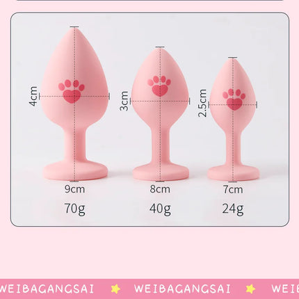 Runyu Cat Paw Anal Plug Sexy Adult Fetish Butt Plug Sexy Gadgets Penetration Anal Toy with Hairball Fox Tail But Pluk Sex Toys