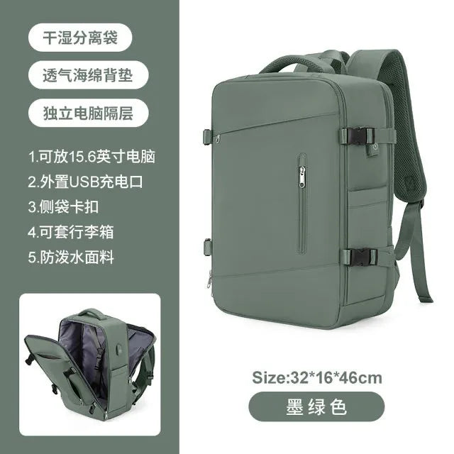 New Large Capacity Bags Business Multifunctional Charging Backpacks Expandable Airplane Travel Backpack Laptop Bag Luggage Ma