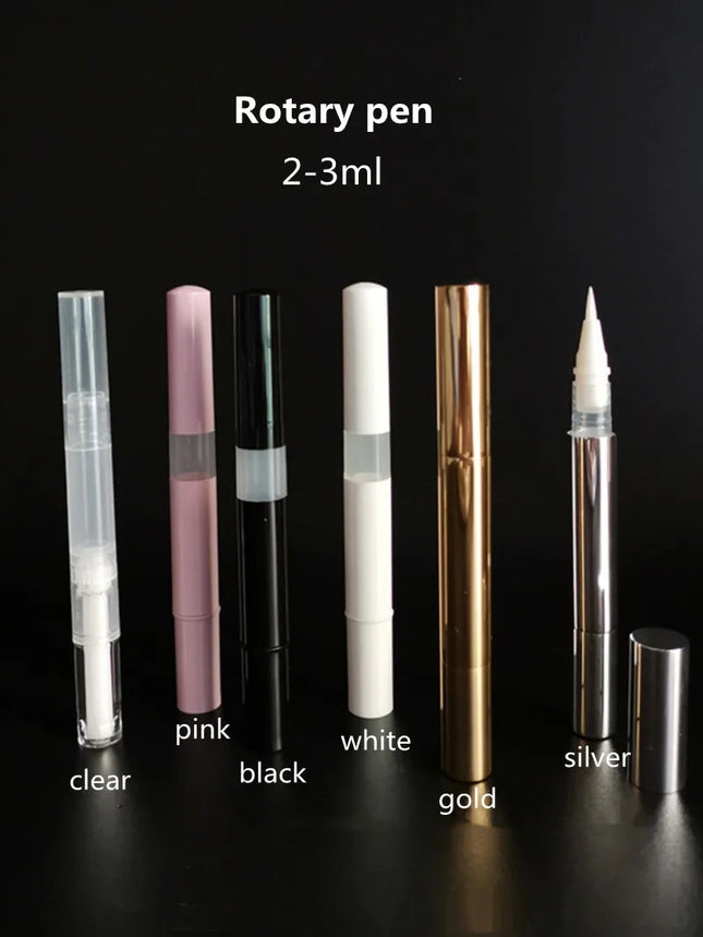 10-100pcs Empty 1-5ml Cosmetic Pen Vacuum Rotatry Pen Liquid Eyeliner /False Eyelash Glue Pen Nail Polish Dispenser Bottle