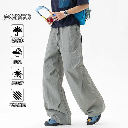 2026 Summer New Outdoor Water-Repellent Wrinkled Loose Men's Cargo Pants