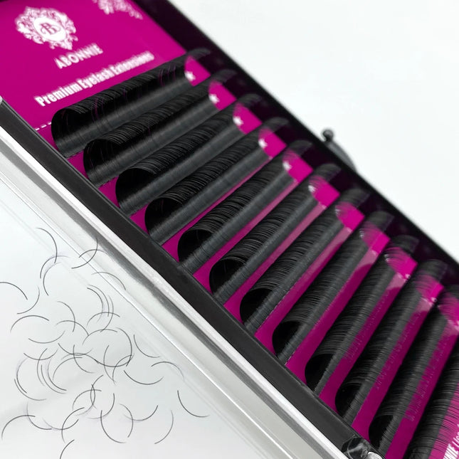 Abonnie High-Quality Faux Mink Eyelash Extensions Individual Lash False Eyelashes 12 Rows C D Soft And Natural Lashes