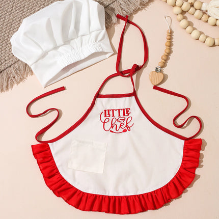 Ylsteed 2Pcs Newborn Embroidered Photography Clothes Girls Boys Aprons Chef Hats Suitable For Taking Pictures Little Chefs-HD