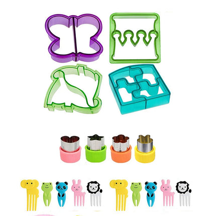 Sandwich Cutters Set for Children Food Cookies Bread Mold Maker Fruit and Vegetable Shapes Cutting Mould Baking Tools for Kids