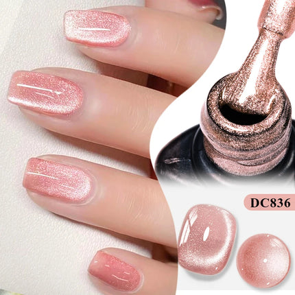 Moonlight Crystal Cat Magnetic Gel Nail Polish Holographic Glitter Semi Permanent Nail Art UV Gel Soak Off Varnish Nail Supplies