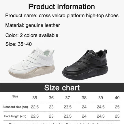 Women's High Top Shoes Spring Soft Leather ComfortableTravel Sneakers Casual Antislip Shoes