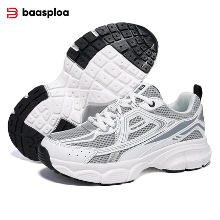 Baasploa Women Casual Sneakers Lightweight Mesh Breathable Sport Shoes Comfort Soft Walking Shoes for Women Non-Slip Outdoor