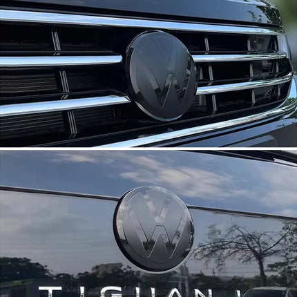 2Pcs Car Front Bonnet Grill Badge Cover Trunk Lid Emblem Sticker For VW Golf 6 7 8 Polo Passat B6 Variant CC Tiguan Atlas T-ROC