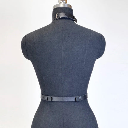 Sexy Women Lingerie Leather Harness Bondage Strap Adjustable Fetish Body Chest Harness Belt Punk Rave Costumes Sex Cosplay