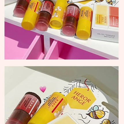 HERORANGE HR603 Fruit Mini Lip Balm Two Pack Set Moisturizing Lipstick Moisturizing Autumn and Winter Lip Mask Anti-Drying