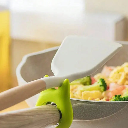 Silicone Kitchen Utensils - Anti-Spill Ladle And Pot Lid Holder, Size: 1.69in*2.44in, Random Silicone Color, Multifunctional Spatula Holder, Suitable For Home And Kitchen Restaurant Use
