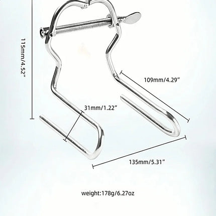 A Unisex Vaginal Anus Clamp Features Large Butt Plug With Metal Expansion Tool For Comprehensive Anal Training Exercises
