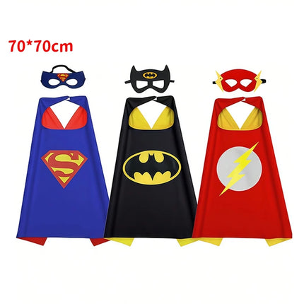 Kids Superhero Muscle Costume Jumpsuit Superhero Cosplay Jumpsuit Bodysuit Cloak Halloween Costume for Child