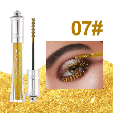 Shiny Diamond Colorful Mascara Blue Glitter Sparkling Waterproof Mascara Beauty Eyelashes Extension Quick Dry Shimmer Eye Makeup