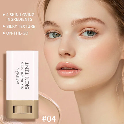 Bronze Foundation Stick Serum Boosted Skin Tint Silky Texture Moisturizing Coverage Concealer Base Even Skin Tone Makeup