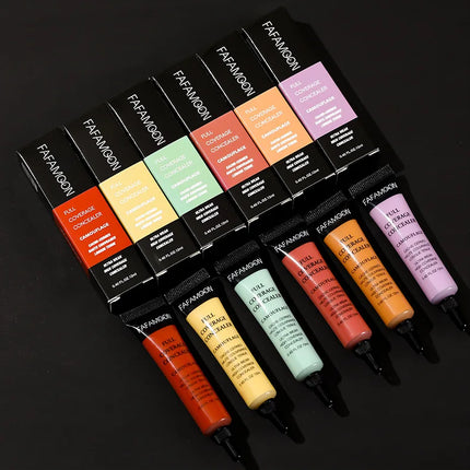 Full Coverage Waterproof Liquid Concealer LongLasting Oil Control Green Purple Orange Contour Matte Nude Facial Concealer Makeup