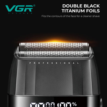 VGR Hair Trimmers Professional Hair Cut Machine Adjustable 9000 RPM LED Electric Clippers Metal Hair Trimmer for Men V-640 s3