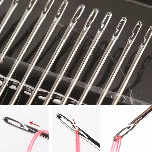 30pcs/set Blind Needle Home Elderly Needle-side Hole Household Stainless Steel Tail Sewing Needles DIY Apparel Accessories