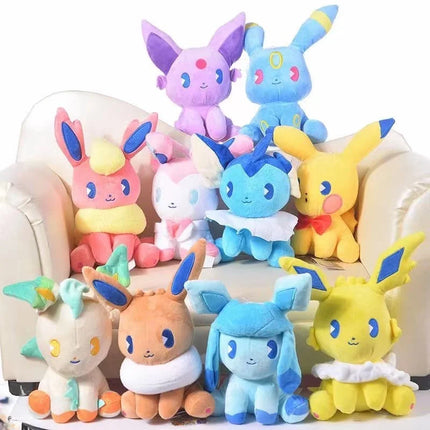 large size Flareon Vaporeon Pokemon Eevee Collection Plush Stuffed Doll Anime Espeon Umbreon Glaceon Leafeon Sylveon Toys Gift