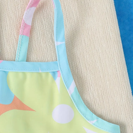 Summer Cute Baby Girls One-Piece Swimsuit With 2-Piece Swimming Pool One-piece Swimsuit For Newborn Girls