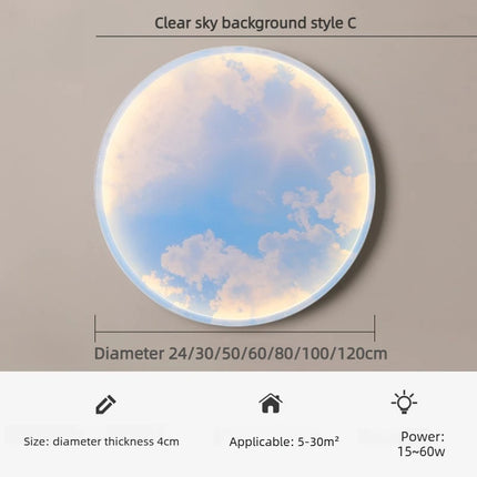 Smart Dimmable Sky Clear Atmosphere Light, Modern Minimalist for Bedroom, Lounge & Hallway