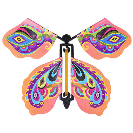 10 Magic Clockwork Flying Butterfly Surprise Box Explosive Box in Book Rubber Band Driven Magic Fairy Flying Toy Surprise Gift