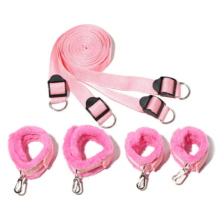 1Pc Bed Restraints Kit Restraint Fetish Bed Bondage Handcuffs Ankle Cuffs Adult Games Set Sex Toys For Women Men Couples