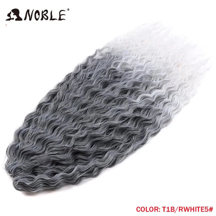 Noble 24Inch 300g Crochet Hair Curl Hair Water Wave Ombre Blonde Twist Crochet Hair Braid Hair Deep Wave Braiding Hair Extension