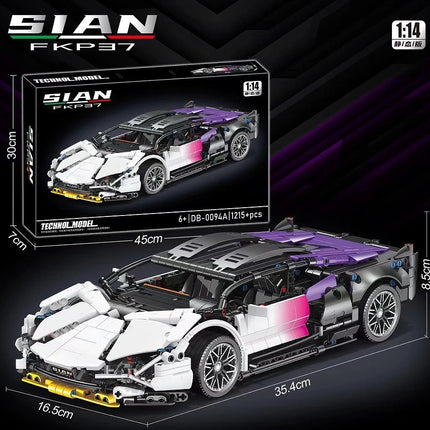 Building Blocks Roadster Technology 1:14 Racing Roadster building blocks Assembly brick vehicle toy gift for boys