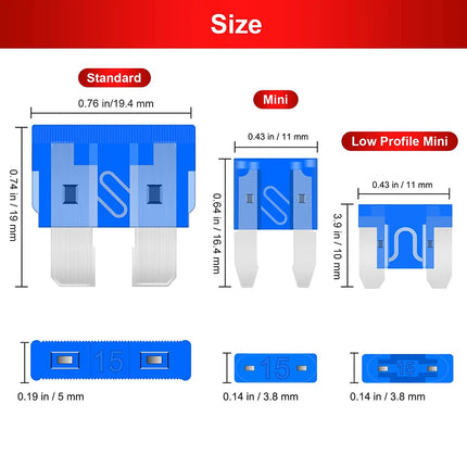 100pcs 2a-35a Medium Car Fuse 10 Specifications Igniter Headlight Air Conditioning Safety Tube Plug