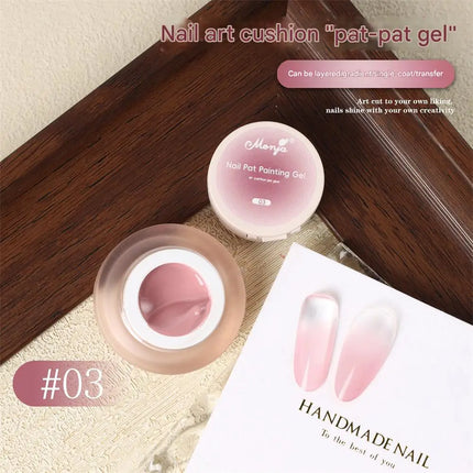 1Jar Cushion Patting Gel Polish Ombre Black White Peach Pat Pat Gel Nail Polish Drawing Liner French Nail Cushion Gradient Gel