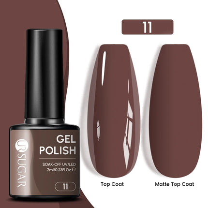 UR SUGAR 7.5ml Dark Wine Red Nail Gel Polish Autumn Gel Paint Nail Art Semi Permanent Nail Art Manicure Soak Off LED UV Nail Gel