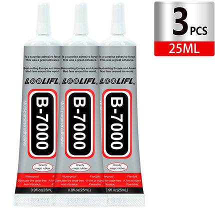 1-10Pcs Loolifl B-7000 Super Glue Safety Materials Epoxy Resin Repair Cell Phone Touch Screen Jewelry Craft Liquid Adhesive 15ml