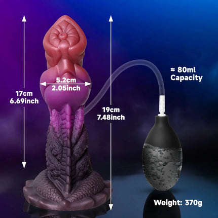 Ejaculation Anal Plug Dog Wolf Dildo Inflatable Big Knot Monster Dildos Penis Squirting Strong Sucker Dick Sex Toy for Women Men