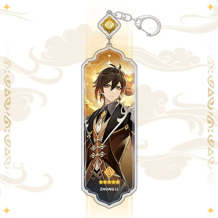 Anime Keychain Linnea Flins Durin Mualani Furina Arlecchin Key Chain Accessories Genshin Impact Cute Bag Pendant Key Ring Gift