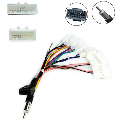 16 Pin Electrical Wire Radio DVD Navigation Wiring Harness for Toyota-Power Speaker Connector Receiver Universal