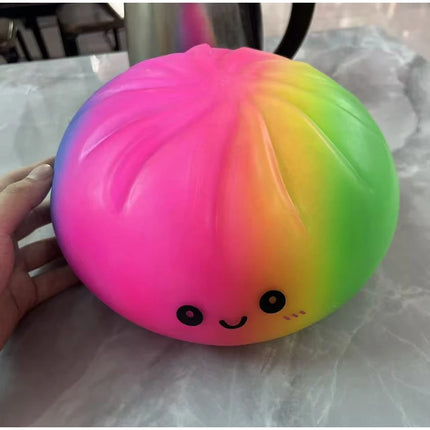 Extra Large 25cm Dumpling Squishy Slow Rebound Sensory Fidget Toy with Colorful Design Soft Stress Ball Home Office Party Gift