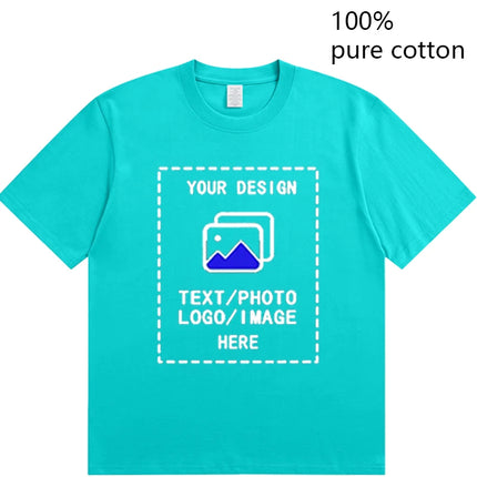 Custom-Made Men's T-Shirts Are Suitable for Team Gatherings, Gyms, and Sports Cotton Round-Neck Short-Sleeved Shirts