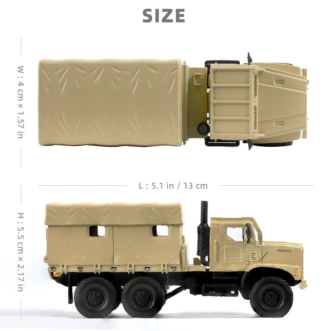NUOTIE 1:64 MTVR MK23 Truck Model Toy Yellow Diecast Mil. Replica Detailed Display Collector Enthusiast Xmas Bday Gift Man Boy