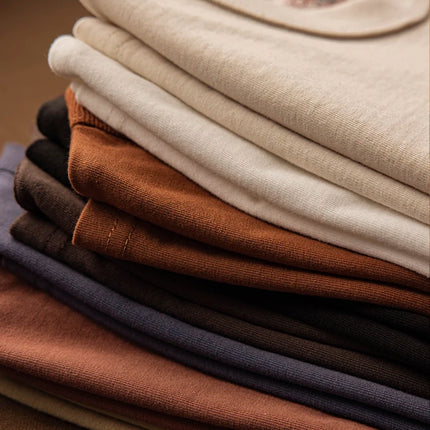 Red Tornado 270g Plain T-Shirts Amekaji Men Heavyweight Cotton Crew Neck Tee Shirt