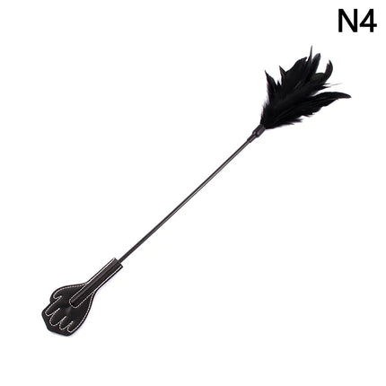 【AD】Sex Toys PU Leather Flirting Feather Tickled Whip Spank Flogger Clit Tickler BDSM Bondage Slave Erotic Adult Toys