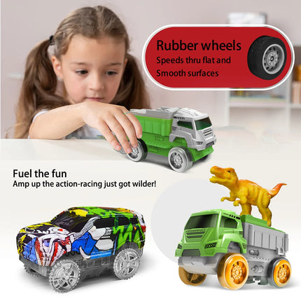 Electric Dinosaur Track Car for Boys - Magic Climbing Railway Flexible Toy Train Educational Quality Kids Playset