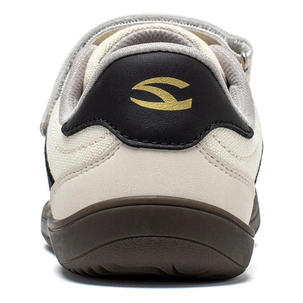 HOBIBEAR Boys Girls Barefoot Shoes Wide Toe Zero Drop Sneakers Retro Lightweight Hook Loop Minimalist Shoes for Big Kids