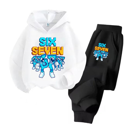 Six Seven Print Kids Hoodies Sets Italian Brainrot Steal A BrainRot Trucksuit Children's 67 Korean Sweatshirt Girls Boys Clothes