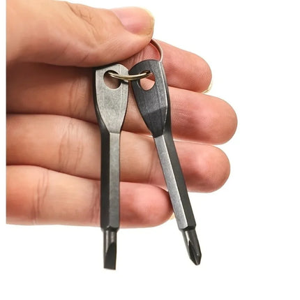 Keychain-Mounted Mini Repair Kit: 3-Piece Screwdrivers + Wrench for On-the-Go Bike & Motorcycle Fixes