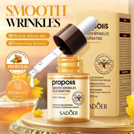 SADOER Propolis Face Serum Moisturizing Anti Wrinkles Nourishing Anti-Aging Whitening Facial Essence Skin Care Products