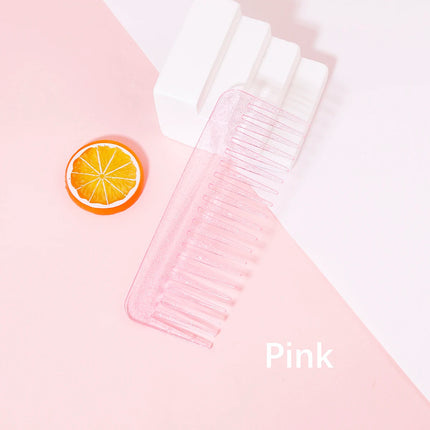 1pc non handle shaped massage hair styling comb, plastic transparent style salon hair styling comb Special for real hair wigs