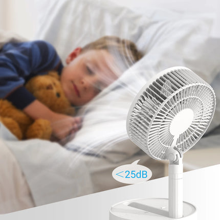 KASYDoFF Portable Oscillating Desk Fan, 8-Inch＆ 5400mAh USB Battery Operated Fan with 4 Speed Strong Airflow Foldable Personal