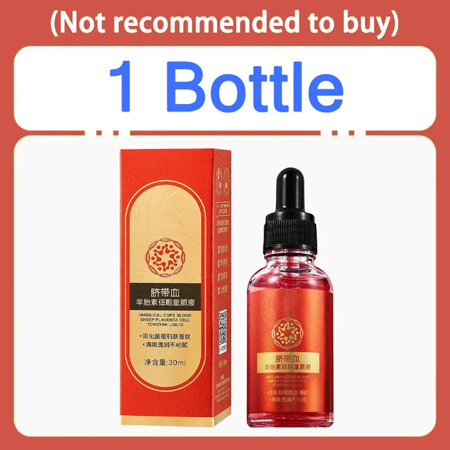 30ml Umbilical Cord Blood Sheep Placenta Cell Serum Moisturizing and Delicate Skin Serum, the skin is softer than that of peers